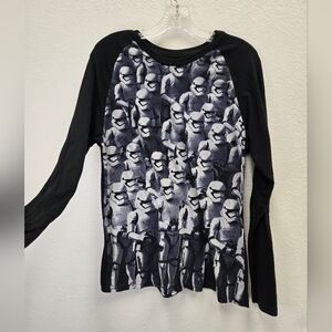Star Wars Black and White Stormtrooper Long Sleeve Tee